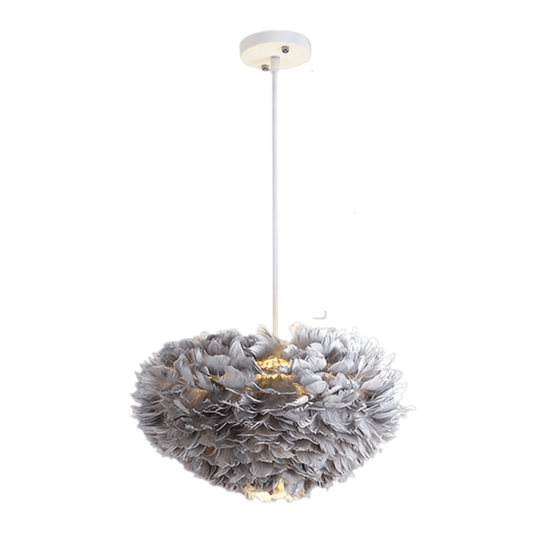 Luminária Pendente Moderna de Plumas