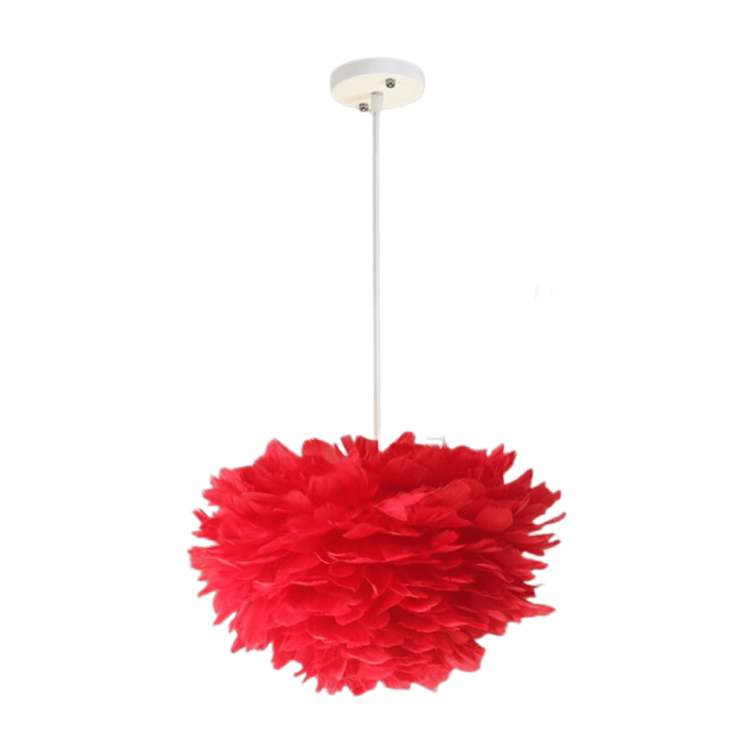 Luminária Pendente Moderna de Plumas