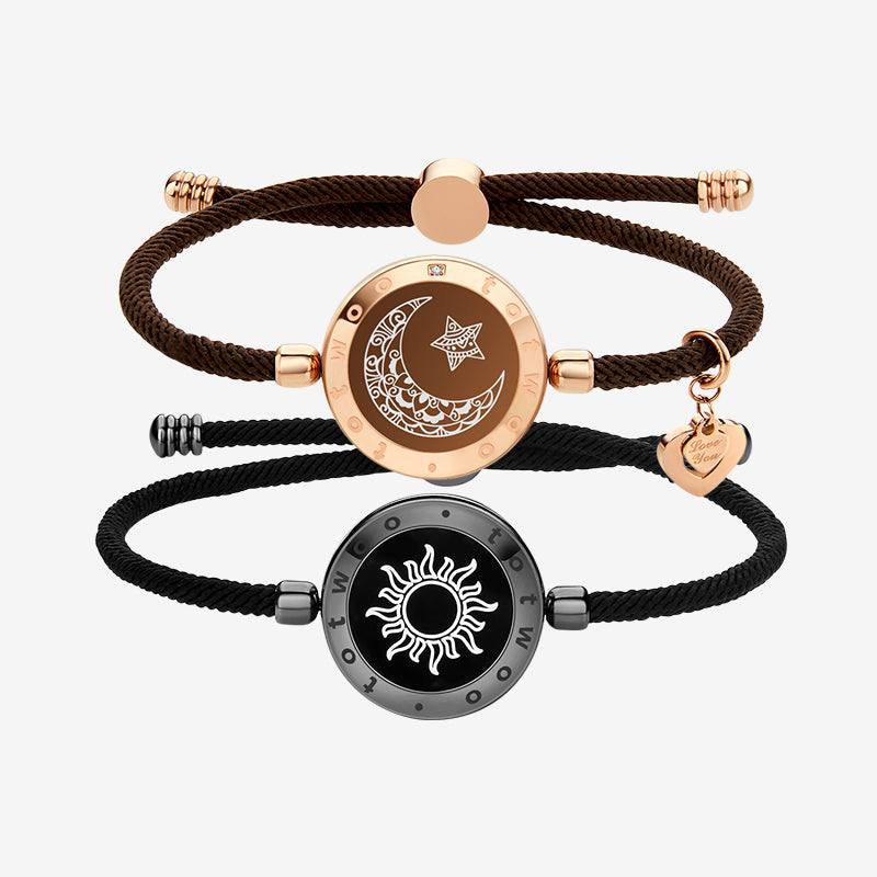 Twoo Sun&Moon Touch Bracelets with Milan Rope Set
