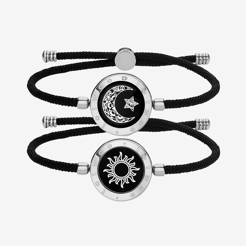Twoo Sun&Moon Touch Bracelets with Milan Rope Set