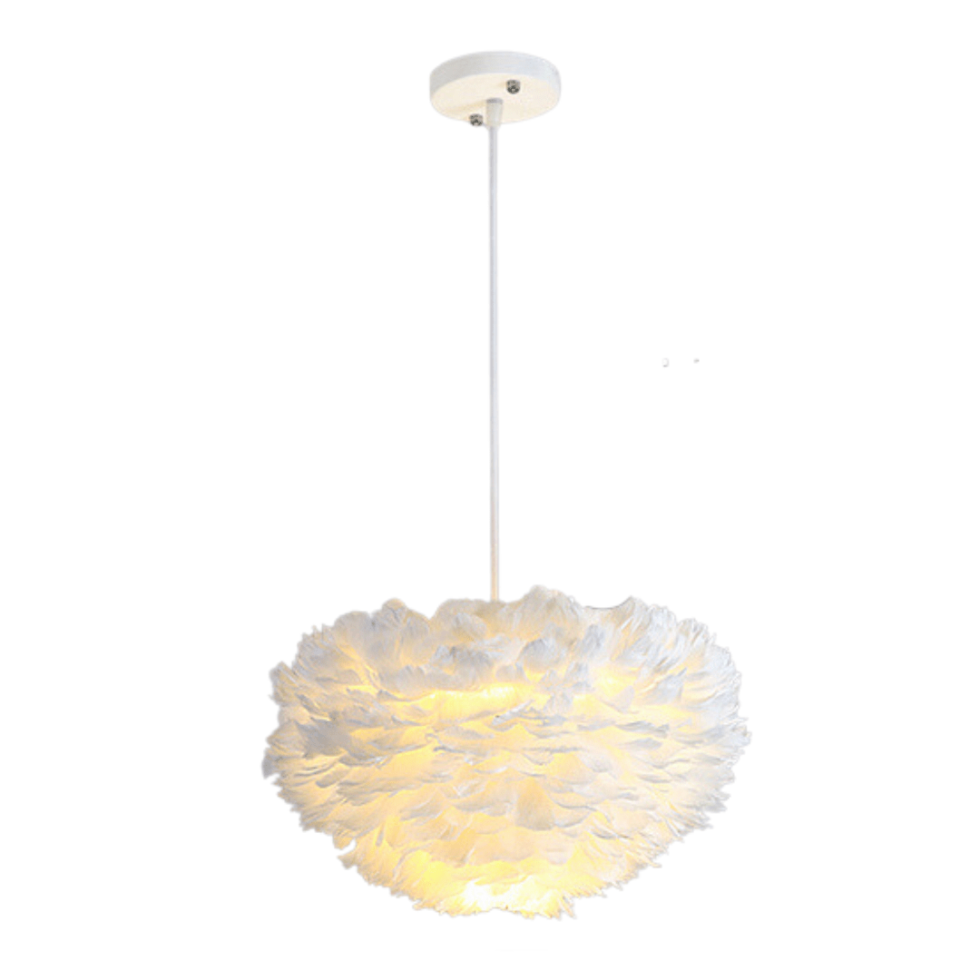 Luminária Pendente Moderna de Plumas