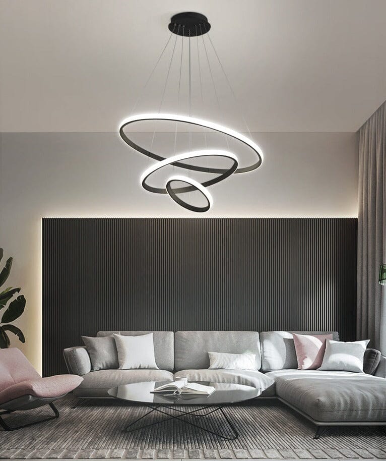 Lustre Pendente Moderno Círculos de LED