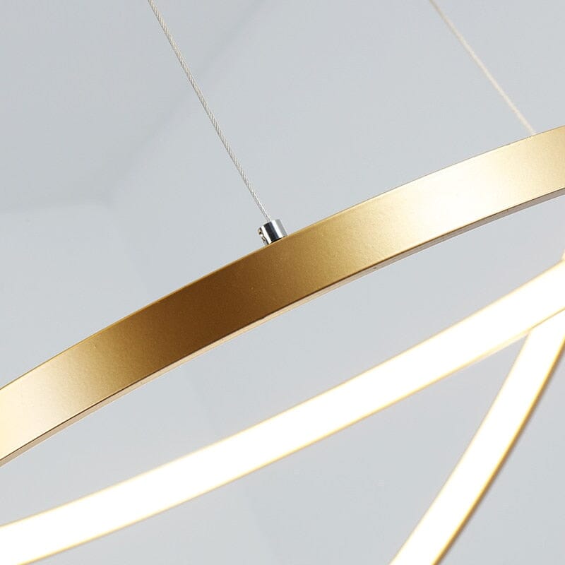 Lustre Pendente Moderno Círculos de LED