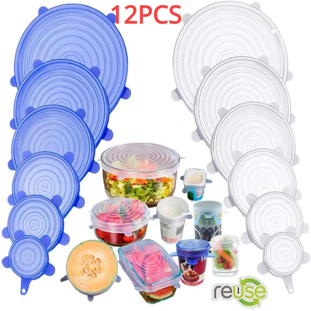 Jogo de Tampas de Silicone Elástica 12 Peças