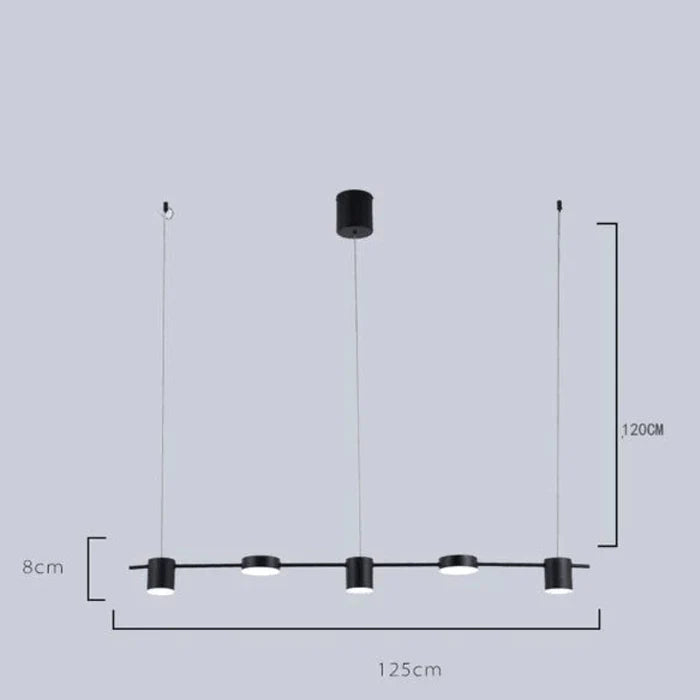 Luminária Pendente Linear 6 Luzes Led