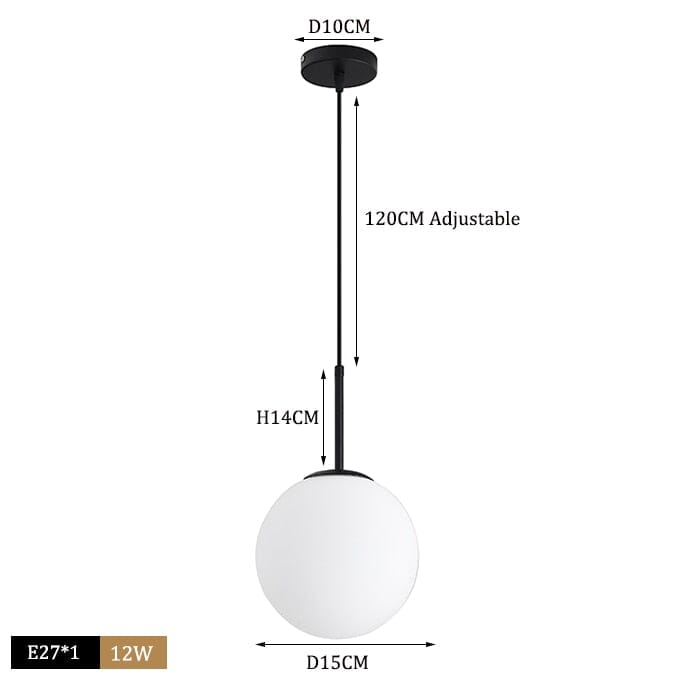 Pendente Luminária Globo de Vidro