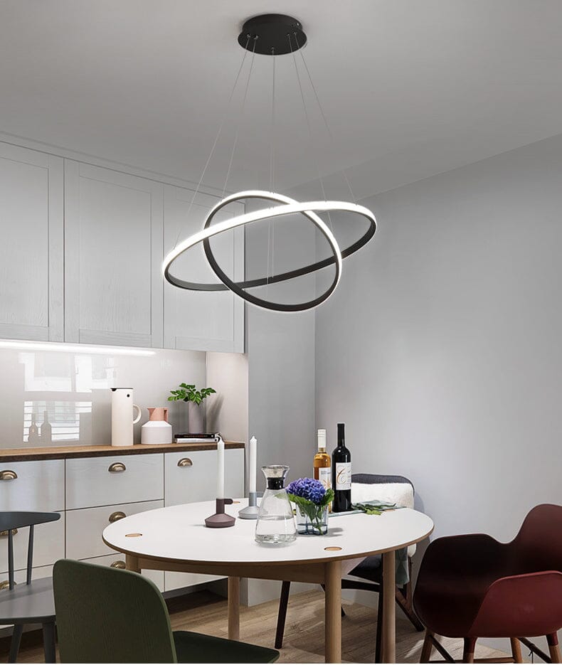 Lustre Pendente Moderno Círculos de LED