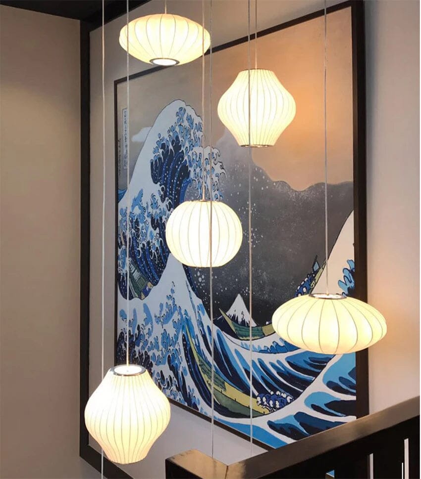 Luminaria de Teto Seda Moderna Com Iluminação LED