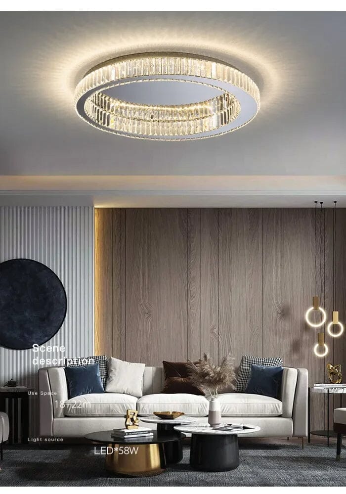 Luminária Redonda de Cristal em Led