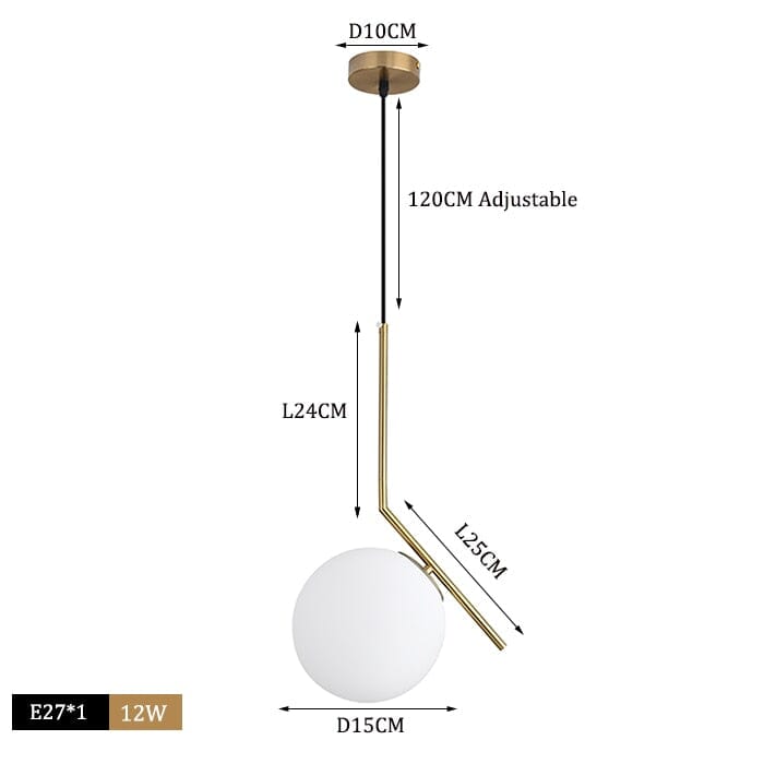 Pendente Luminária Globo de Vidro