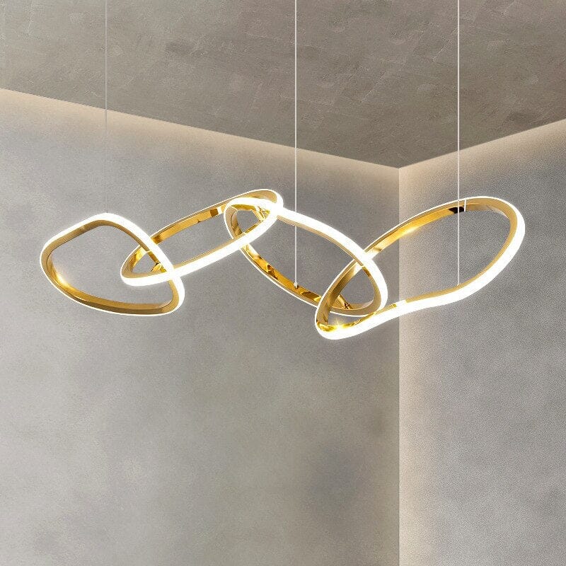 Pendente Linear Moderno Anéis de LED