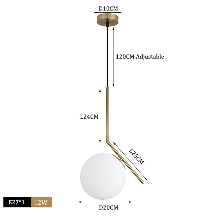 Pendente Luminária Globo de Vidro