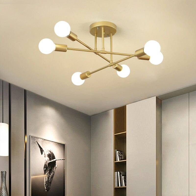 Lustre Luminária Moderna Atômico Globos de Vidro