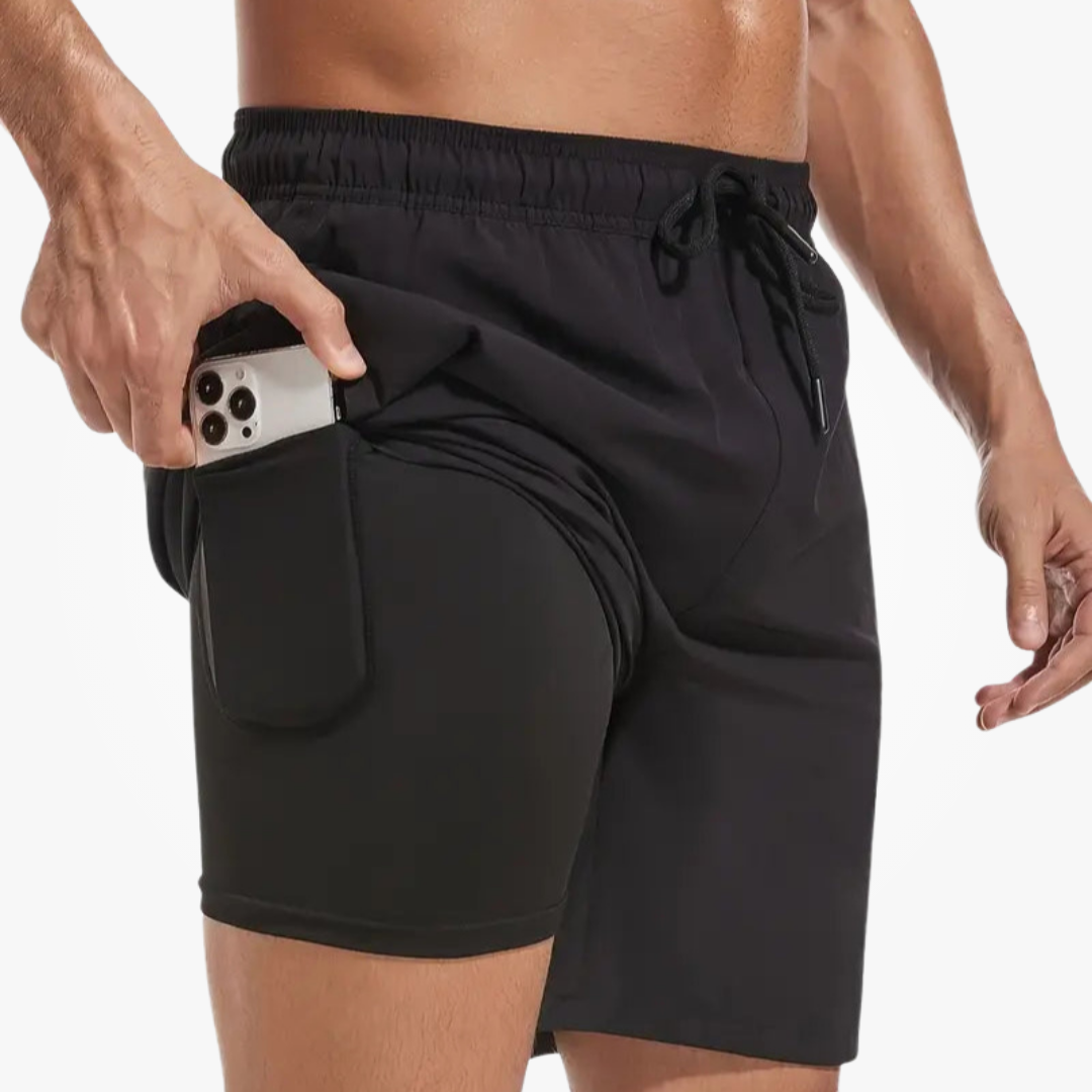 Boxhero 3-in-1 Quick-Dry Swim Trunks with Compression Liner