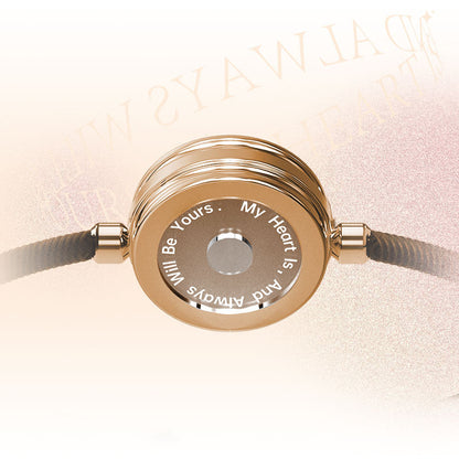 [Sun & Moon Vow Gift Packaging] Sun&Moon Touch Bracelets with Milan Rope (Black+Brown)