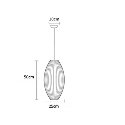 Luminaria de Teto Seda Moderna Com Iluminação LED