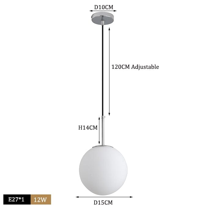Pendente Luminária Globo de Vidro