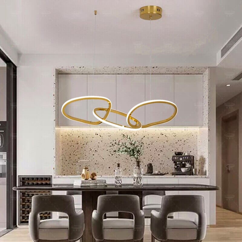 Pendente Linear Moderno Anéis de LED