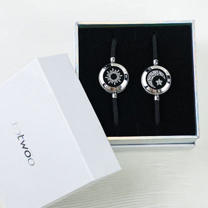 Twoo Sun&Moon Touch Bracelets with Milan Rope Set