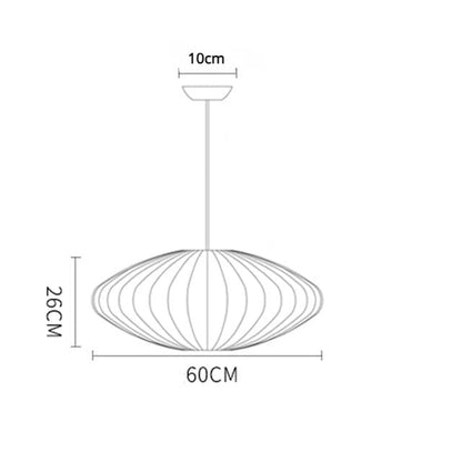 Luminaria de Teto Seda Moderna Com Iluminação LED