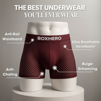 3 BOXHERO PREMIUM BAMBOO FIBRE BOXER SHORTS 1.0