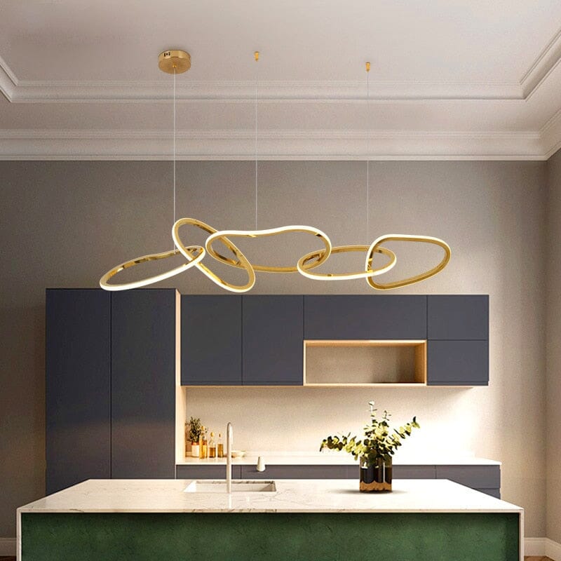 Pendente Linear Moderno Anéis de LED