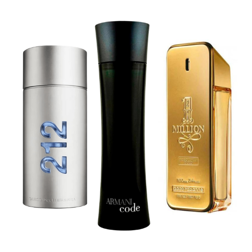 Parfümset 3 - 212 Men NYC, Paco Rabanne One Million, Armani Code Homme (Eau de Parfum)