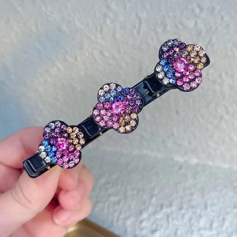 Grampos de cabelo trançados brilhantes feitos de pedras de cristal - Compre 2 Leve 4 - ULTIMAS UNIDADES