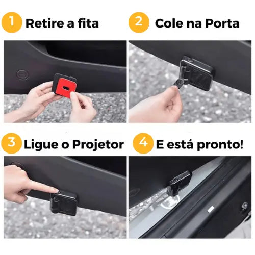 Projetor de Porta Automático para Carro Personalizado Luxcar™ + Brinde Exclusivo