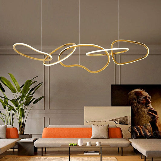 Pendente Linear Moderno Anéis de LED