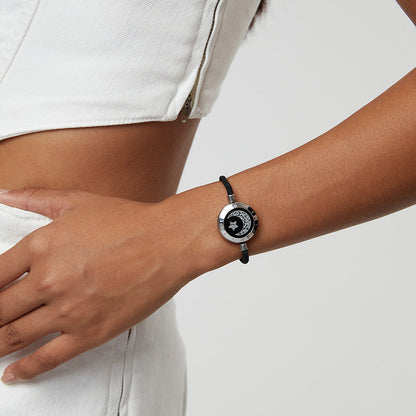 [Sun & Moon Vow Gift Packaging] Sun&Moon Touch Bracelets with Milan Rope(Black+Black)