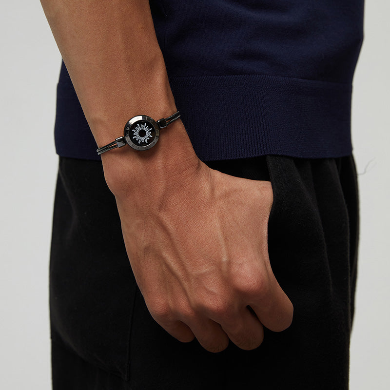 [Sun & Moon Vow Gift Packaging] Sun & Moon Touch Bracelets with Snake Chain