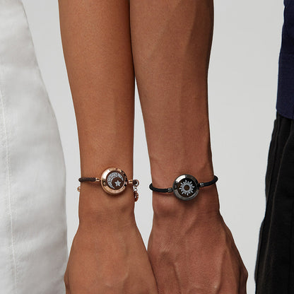 Twoo Sun&Moon Touch Bracelets with Milan Rope Set