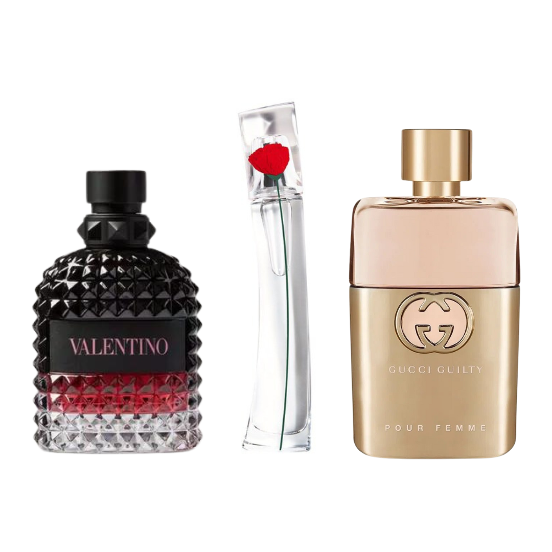 Parfümset 3 - Gucci Guilty, Valentino Intense, Flower By Kenzo (Eau de Parfum)