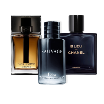 Sauvage Dior, Bleu de Chanel, Dior Homme Intense - Parfümset 3