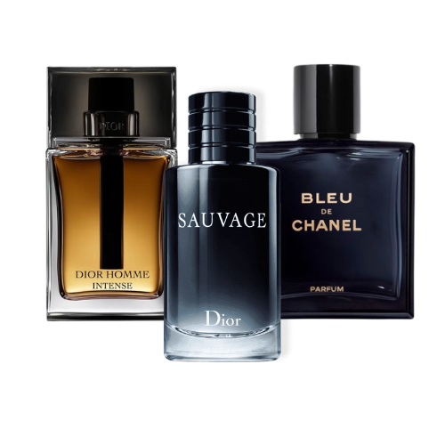 Sauvage Dior, Bleu de Chanel, Dior Homme Intense - Parfümset 3