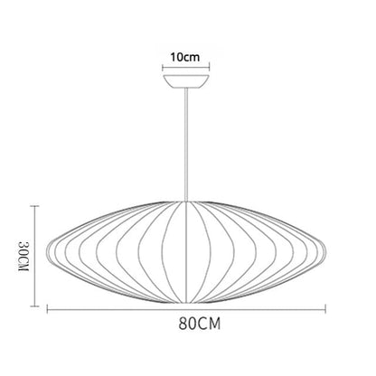 Luminaria de Teto Seda Moderna Com Iluminação LED