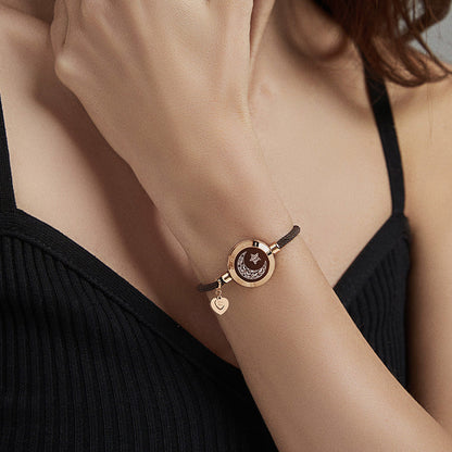 Twoo Sun&Moon Touch Bracelets with Milan Rope Set
