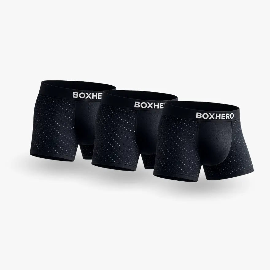 3-Pack Black 1.0  - PREMIUM BAMBOO FIBRE BOXER SHORTS