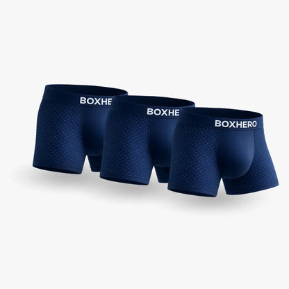 3-Pack Blue - PREMIUM BAMBOO FIBRE BOXER SHORTS 1.0