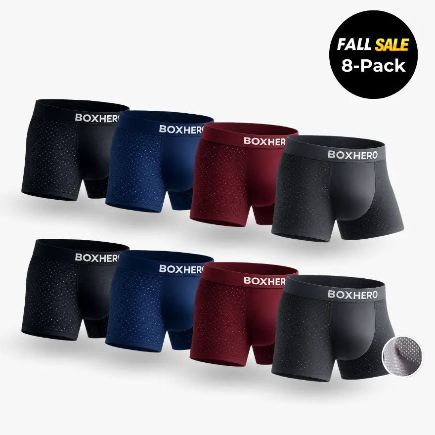8-Pack - Premium Bamboo Fibre Boxer Shorts