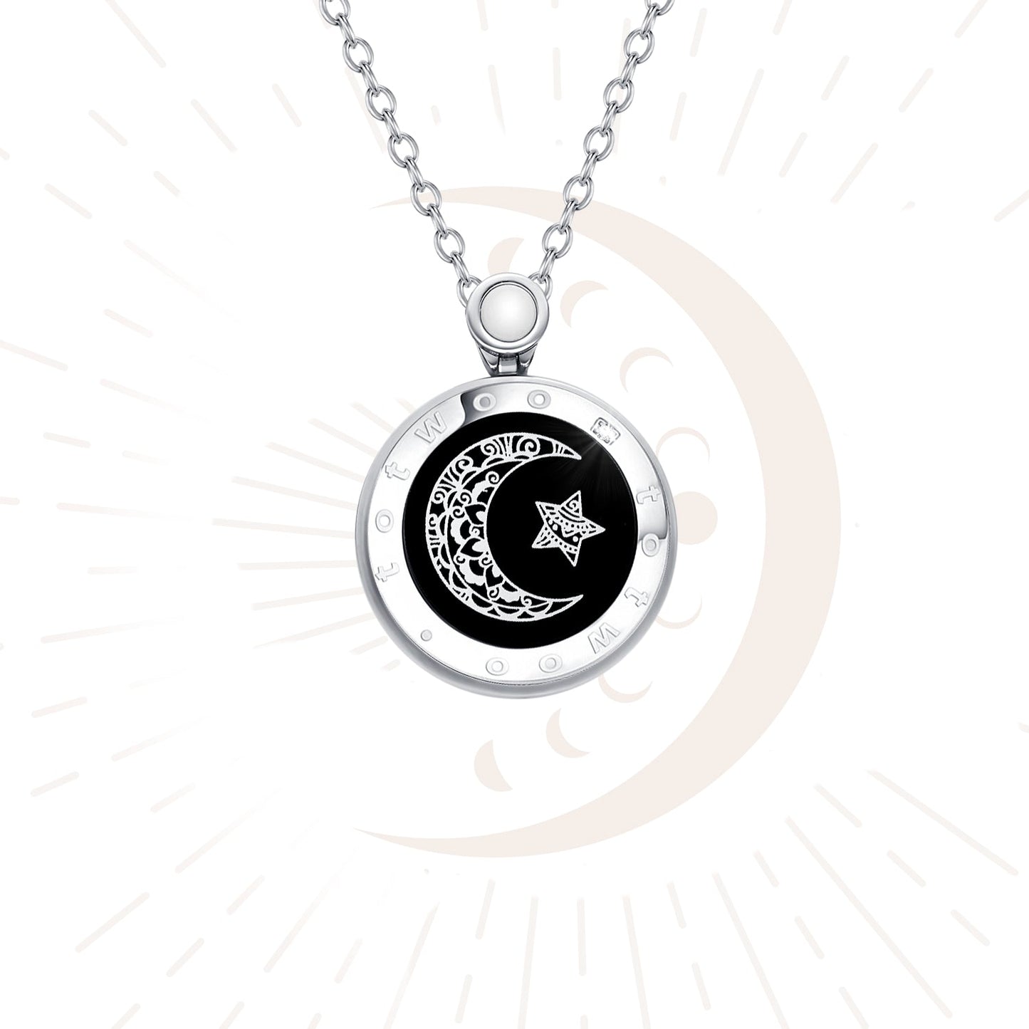 Moon Touch Necklaces with Natural Agate