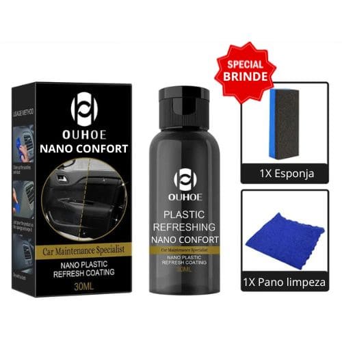 Revitalizador de Plástico para Carros - Nano Confort (Promoção Limitada + BRINDE EXCLUSIVO)