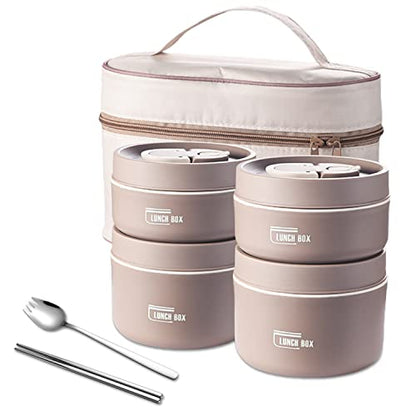 Kit Potes Térmicos LunchBox + Lancheira e Talheres Casa & Conforto