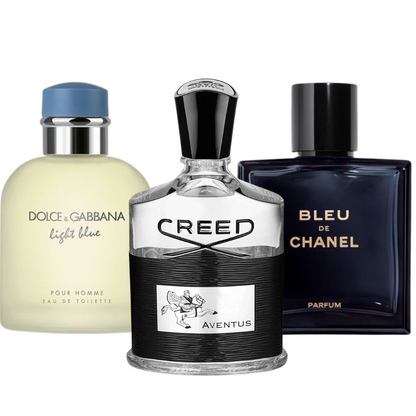 Parfümset 3 - Bleu de Chanel, Creed Aventus, Dolce & Gabbana Light Blue (Eau de Parfum)