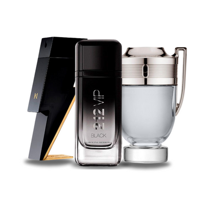 Parfümset 3 - Carolina Herrera BAD BOY, Carolina Herrera 212 VIP BLACK und Paco Rabanne INVICTUS 100ml (Eau de Parfum)
