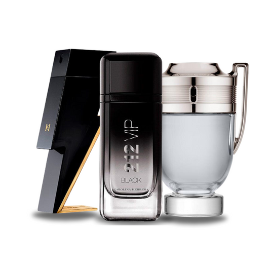 Parfümset 3 - Carolina Herrera BAD BOY, Carolina Herrera 212 VIP BLACK und Paco Rabanne INVICTUS 100ml (Eau de Parfum)