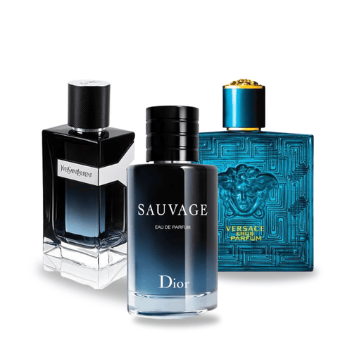 Parfümset 3 - Dior SAUVAGE, Yves Saint Laurent Y MEN und Versace EROS