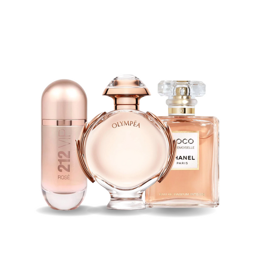 Parfümset 3 - Carolina Herrera 212 VIP ROSÉ, Paco Rabanne OLYMPÉA und Chanel COCO MADEMOISELLE (Eau de Parfum)