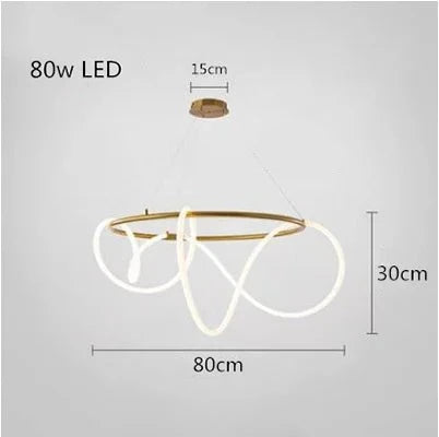 Luminária Pendente Mangueira Moderna em Led